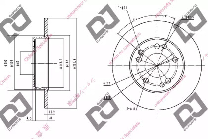 Тормозной диск DJ PARTS BD1115